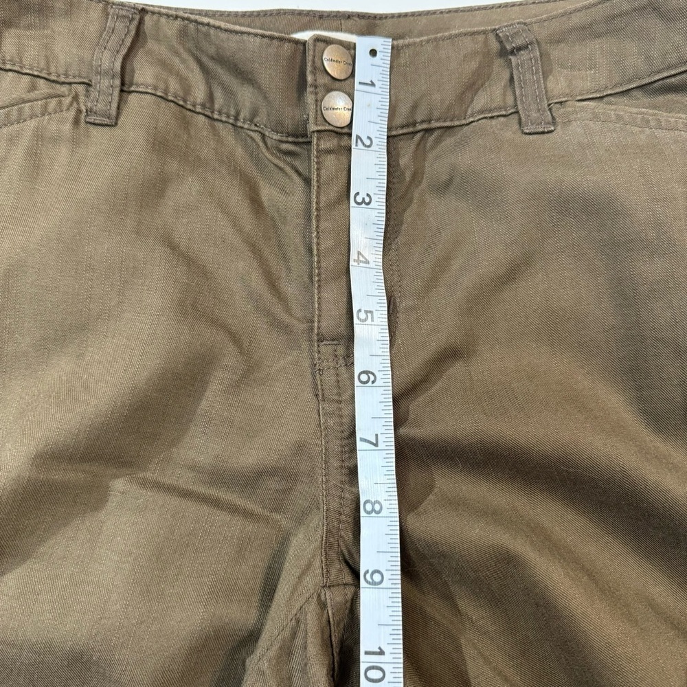 Coldwater Creek Tencel and Cotton Embellished Cargo Pants Olive Green Size 8 - Picture 6 of 10